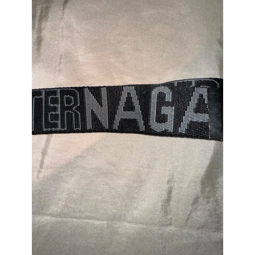 NAGA Fighter web woven black‎ and gray buckle down belt